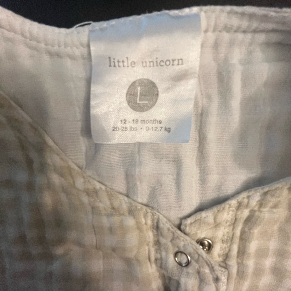 Little unicorn sleep sack size large